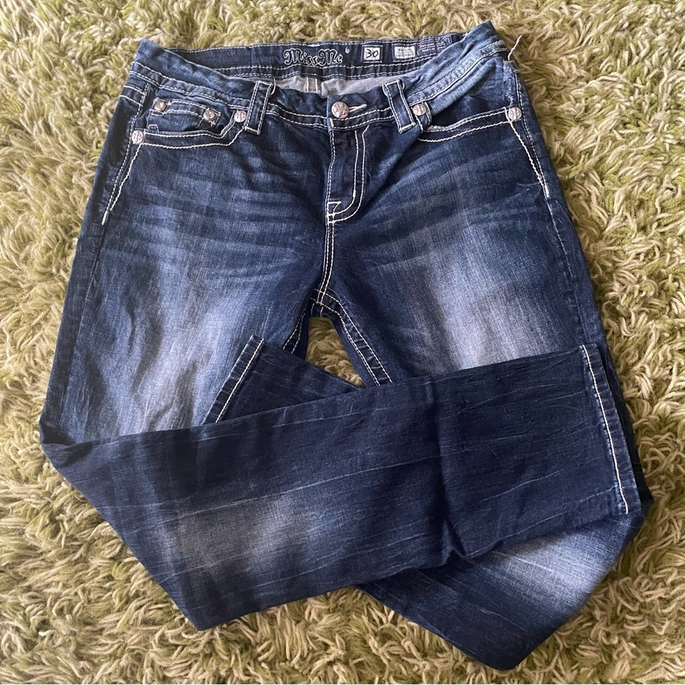 Miss Me Indigo Denim Jeans size 30 & 33 in seam